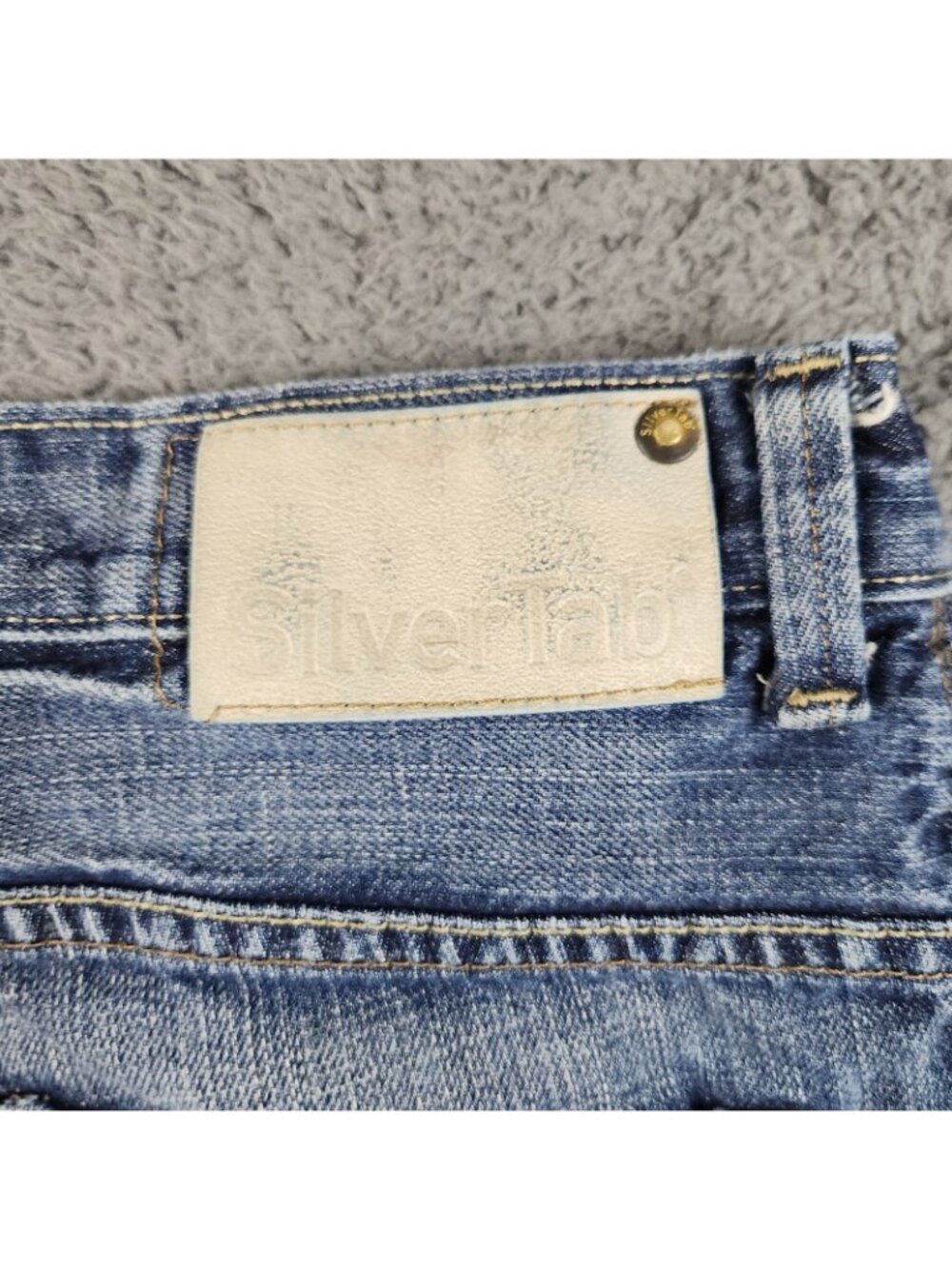 Levis Silvertab Jeans Mens 32x34 Blue Boot Wide Leg Baggy Y2K  '09 Skate Faded - Picture 6 of 12